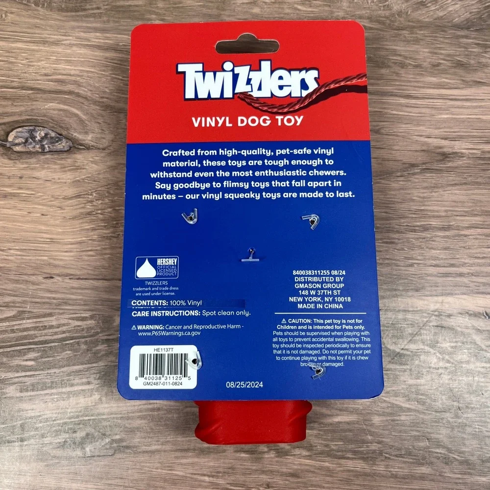 Hershey's Candy Dog Toy Bundle‎ 3pc Squeaky Vinyl Reese's Twizzlers Brown Red